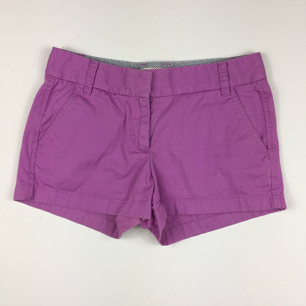 J. Crew Purple Cotton Chino Broken-In Shorts